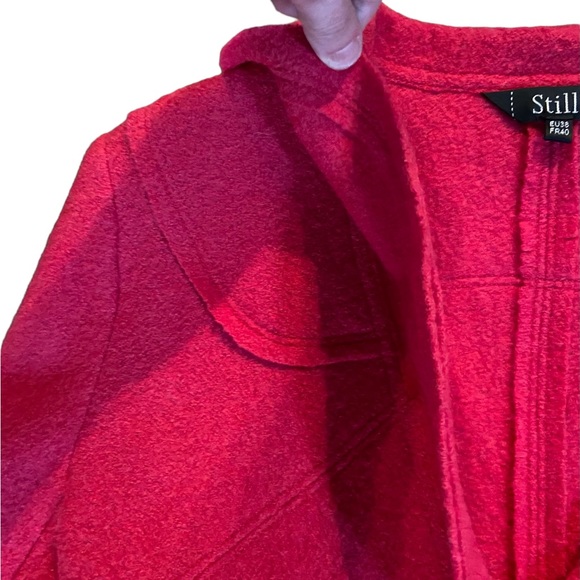 Stills Amsterdam hot pink felted wool structured cardigan sweate… - Picture 8 of 13